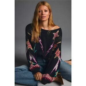 Pilcro by Anthropologie Sparkle Star Sweater. Retails $178